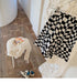 Children's checkerboard skirt fishtail skirt